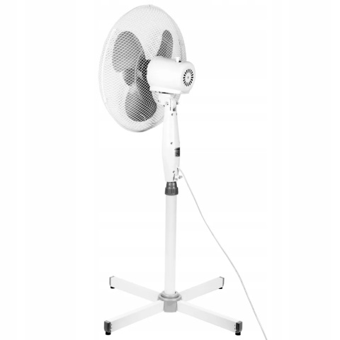 Wentylator Podłogowy 40W z Oscylacją i Regulacją - Czarny/Biały