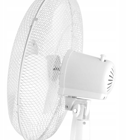 Wentylator Podłogowy 40W z Oscylacją i Regulacją - Czarny/Biały