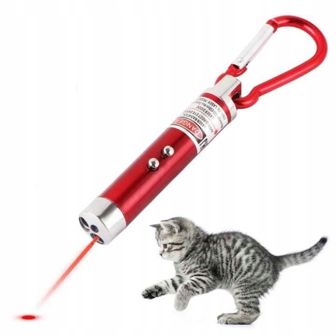 Super Laser Wskaźnik Laserowy Latarka I Idealna Zabawka Dla Kotka 2W1 Mocny
