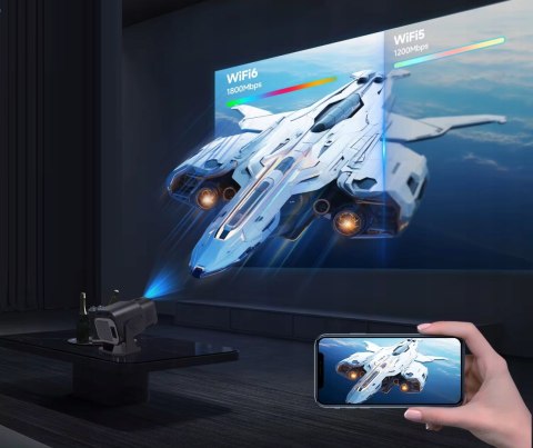 Inteligentny Projektor Mini Led 720P Z Android, Wifi I Korekcją Obrazu