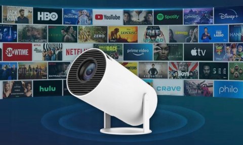 Mini Projektor 4K Wifi Android 11 Z Bluetooth, Obracany, Przenośny Hd