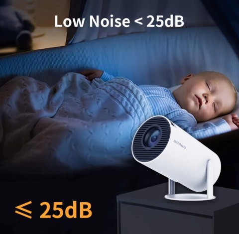 Mini Projektor 4K Wifi Android 11 Z Bluetooth, Obracany, Przenośny Hd