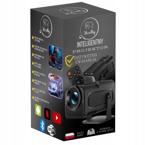 Mini Projektor Heelly Android 720P Wifi 150 Mobilny Z Korekcją Obrazu