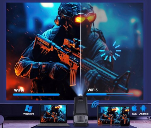 Mini Projektor Heelly Android 720P Wifi 150 Mobilny Z Korekcją Obrazu