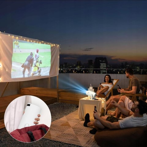 Mini Projektor Led 4K Heelly Android Z Wifi - Mobilny Smart Tv