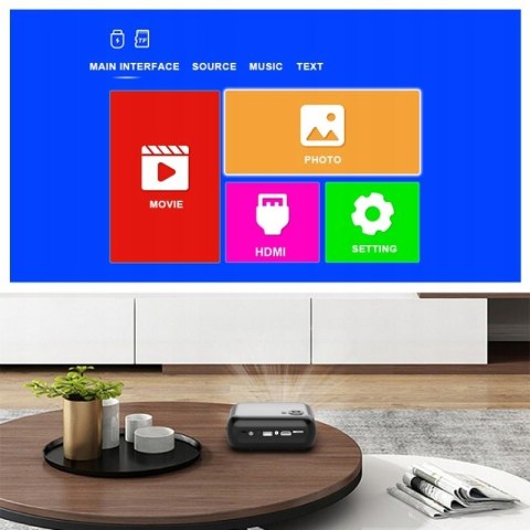 Mini Projektor Led Zenwire A10 Full Hd Wifi 1800Lm Przenośny Głośnik