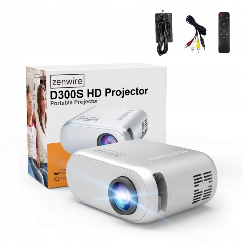 Mini Projektor Zenwire D300s 3000Lm Full Hd, Wifi, Mobilny Rzutnik