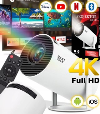 Projektor Dartmax Hy300 Pro 4K Z Android Tv, Wi-Fi 5G, 130 Obraz