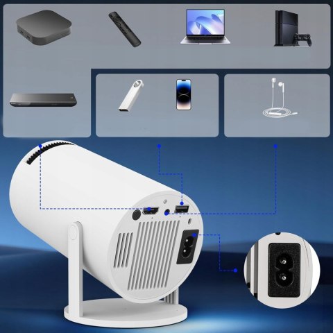 Projektor Full Hd Z Android Tv, Wifi, Korekcją 4D I Głośnikiem
