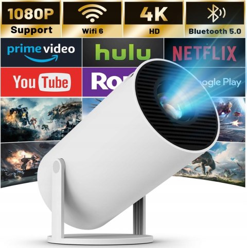 Projektor Full Hd Z Android Tv, Wifi, Korekcją 4D I Głośnikiem