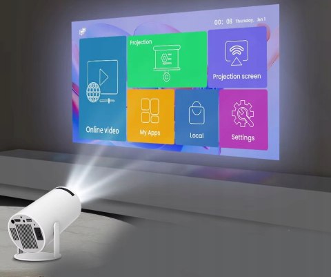 Projektor Full Hd Z Android Tv, Wifi, Korekcją 4D I Głośnikiem