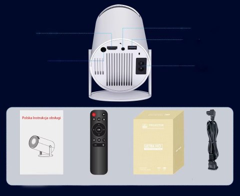 Projektor Full Hd Z Android Tv, Wifi, Korekcją 4D I Głośnikiem