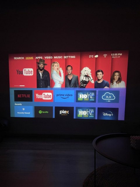 Projektor Heelly Led Android 10, 7000Lm, 720P, Smart Tv, Wifi, Bluetooth