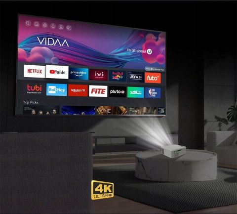 Projektor Heelly Led Android 10, 7000Lm, 720P, Smart Tv, Wifi, Bluetooth