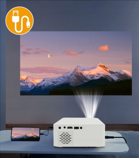 Projektor Heelly Led Android 10, 7000Lm, 720P, Smart Tv, Wifi, Bluetooth