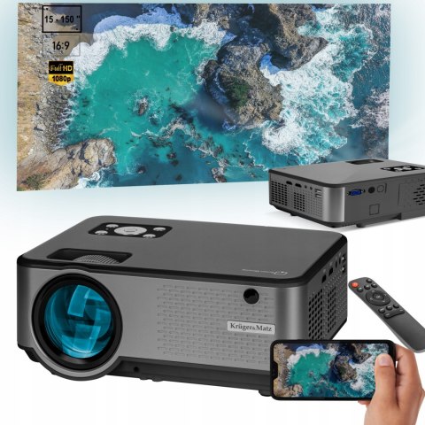 Projektor Led Full Hd Kruger&Matz V-Led60, Wi-Fi, 150, 5000Lm