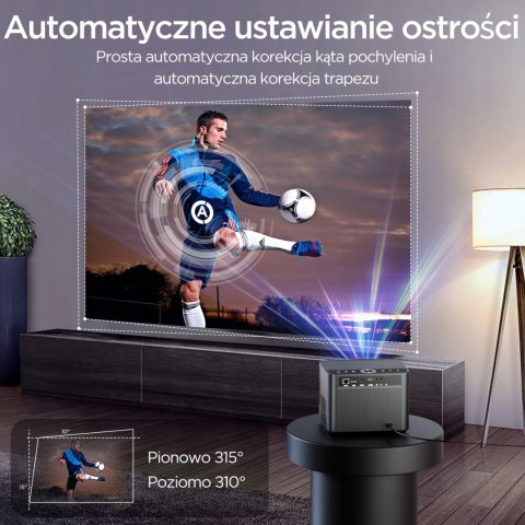 Projektor Led Hdeye I20 4K Full Hd, Android Tv, Wifi, 9000Lm, Bluetooth