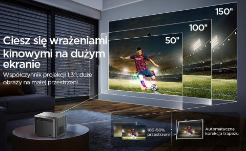 Projektor Led Hdeye I20 4K Full Hd, Android Tv, Wifi, 9000Lm, Bluetooth