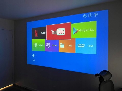 Projektor Led Lertz™ Hy300 Pro, 4K, Android 11, Wi-Fi, Bluetooth, 250 Lumen