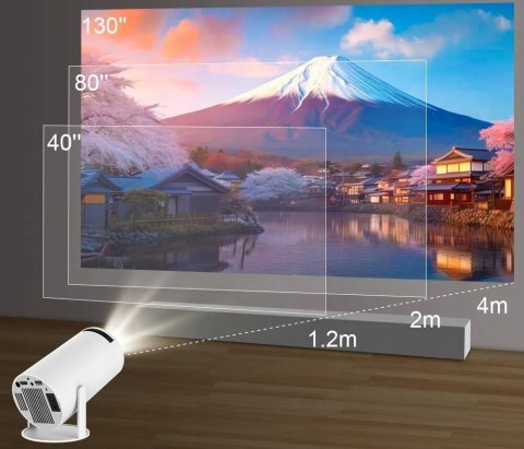 Projektor Led Owlo 2025 4K, Android 12, 290 Lm, Automatyczna Korekcja