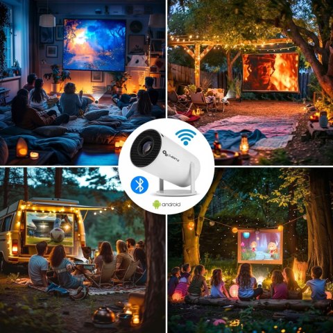 Projektor Lertz™ Full Hd 4K Smart Tv Z Wi-Fi, Bluetooth I Pilotem