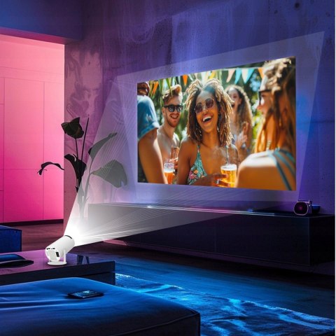Projektor Lertz™ Full Hd 4K Smart Tv Z Wi-Fi, Bluetooth I Pilotem