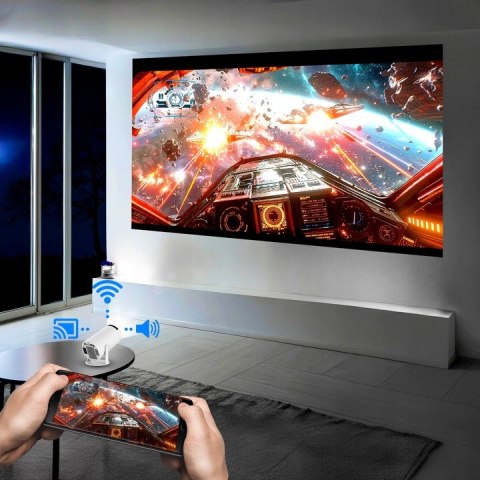 Projektor Lertz™ Full Hd 4K Smart Tv Z Wi-Fi, Bluetooth I Pilotem