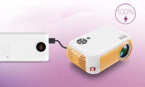 Projektor Mini Led Zenwire A10 Full Hd 1800Lm Z Powerbankiem Hdmi