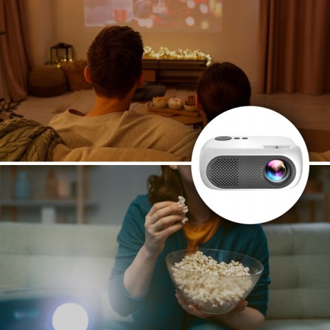 Projektor Przenośny Full Hd 1200 Lumenów Hdmi Usb Z Głośnikami 13-100 Cali