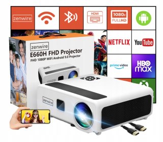 Projektor Zenwire E660h 4K Full Hd Android 9.0 Wifi 24000 Lm Bluetooth