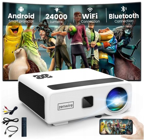 Projektor Zenwire E660h 4K Full Hd Android 9.0 Wifi 24000 Lm Bluetooth