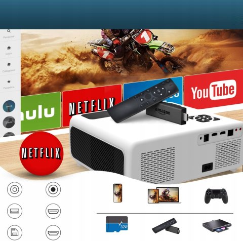 Projektor Zenwire E660h 4K Full Hd Android 9.0 Wifi 24000 Lm Bluetooth