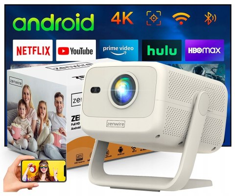 Projektor Zenwire H8 4K Full Hd Android Wifi Bluetooth Przenośny