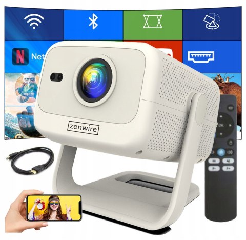 Projektor Zenwire H8 4K Full Hd Android Wifi Bluetooth Przenośny