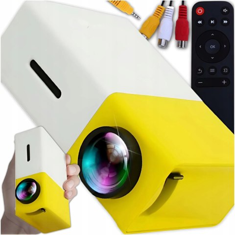 Przenośny Mini Projektor Led Full Hd Z Pilotem, Bluetooth I Zasilaczem Usb