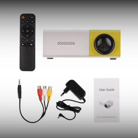 Przenośny Mini Projektor Led Full Hd Z Pilotem, Bluetooth I Zasilaczem Usb