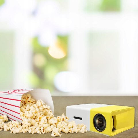 Przenośny Mini Projektor Led Full Hd Z Pilotem, Bluetooth I Zasilaczem Usb