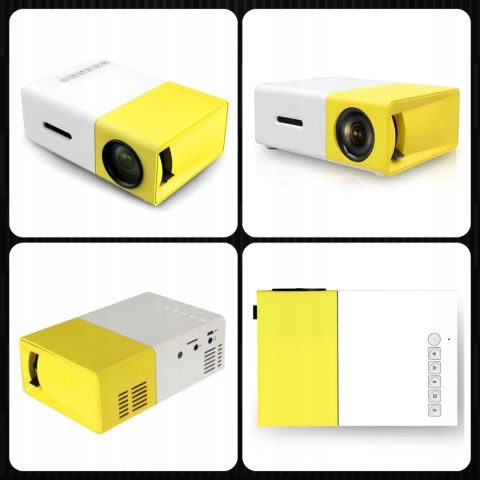 Przenośny Mini Projektor Led Full Hd Z Pilotem, Bluetooth I Zasilaczem Usb
