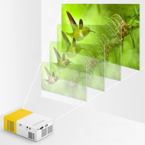 Przenośny Mini Projektor Led Full Hd Z Pilotem, Bluetooth I Zasilaczem Usb