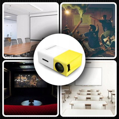 Przenośny Mini Projektor Led Full Hd Z Pilotem, Bluetooth I Zasilaczem Usb
