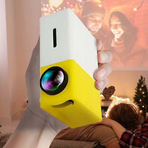 Przenośny Mini Projektor Led Full Hd Z Pilotem, Bluetooth I Zasilaczem Usb