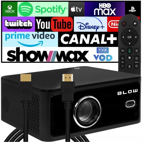 Przenośny Projektor Blow Maxshow 4K Led Z Wi-Fi I Głośnikiem Full Hd