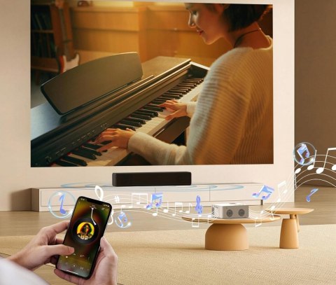 Mini Projektor Bluetooth 5.1 8500 Lumenów 720P Hdmi Usb - Domowe I Plener