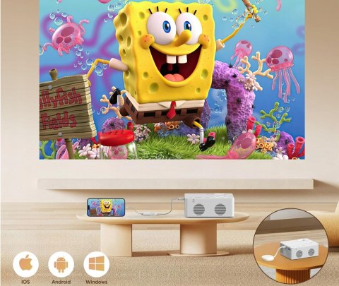 Mini Projektor Bluetooth 5.1 8500 Lumenów 720P Hdmi Usb - Domowe I Plener