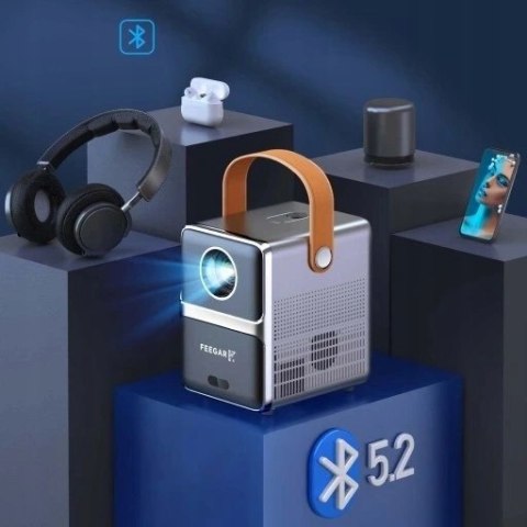 Mini Projektor Led Feegar Show 5G Wifi Bluetooth 5.2 Hdmi Z Elektric Focus