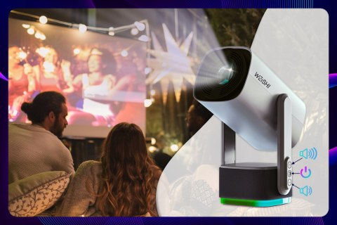 Mini Projektor Weishi Viutube 2, Full Hd, Android 11, Wi-Fi 6, 150 Min