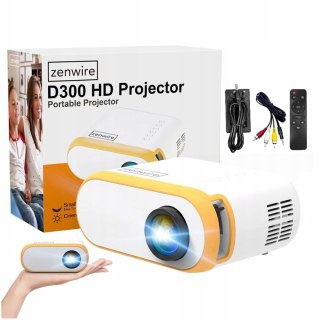 Mini Projektor Zenwire D300 3000 Lm - Mobilne Kino 30-100 Hd 720P