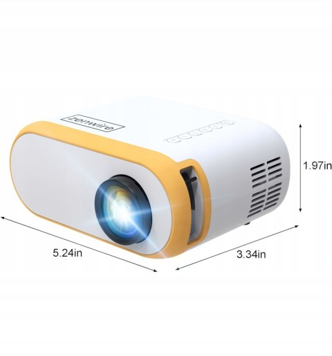 Mini Projektor Zenwire D300 3000 Lm - Mobilne Kino 30-100 Hd 720P