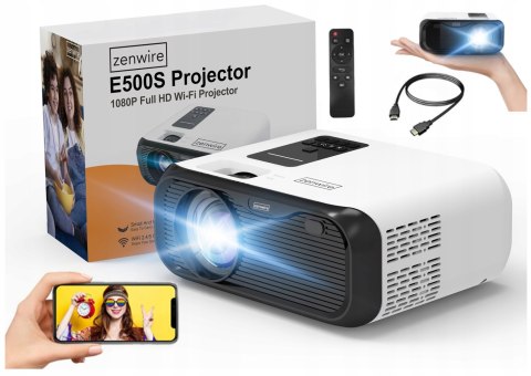 Mini Przenośny Projektor Full Hd 4K Wifi 7500Lm Hdmi/Usb Bluetooth Do Domu