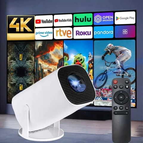 Obrotowy Mini Projektor 1080P 180° Wifi, Bluetooth Smart Tv, Android12